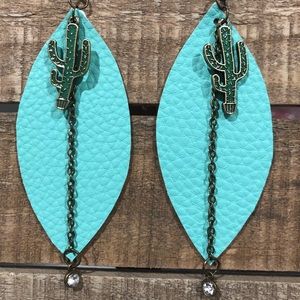 Handmade leather earrings